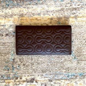 Leather Coach checkbook cover